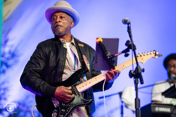 Brinsley Forde on guitar