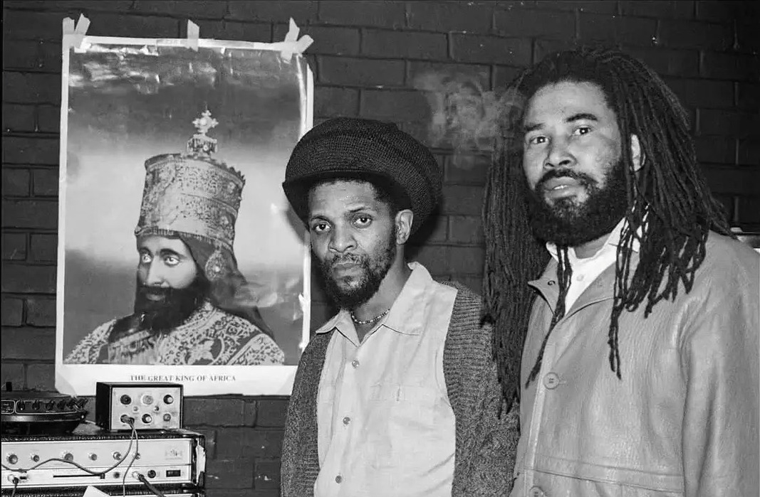 Jah Shaka (L) with Norman Grant (R)