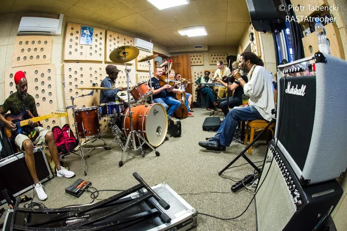 Twinkle Brothers and Trebunie Tutki rehearsing ahead of Ostróda Reggae Festival