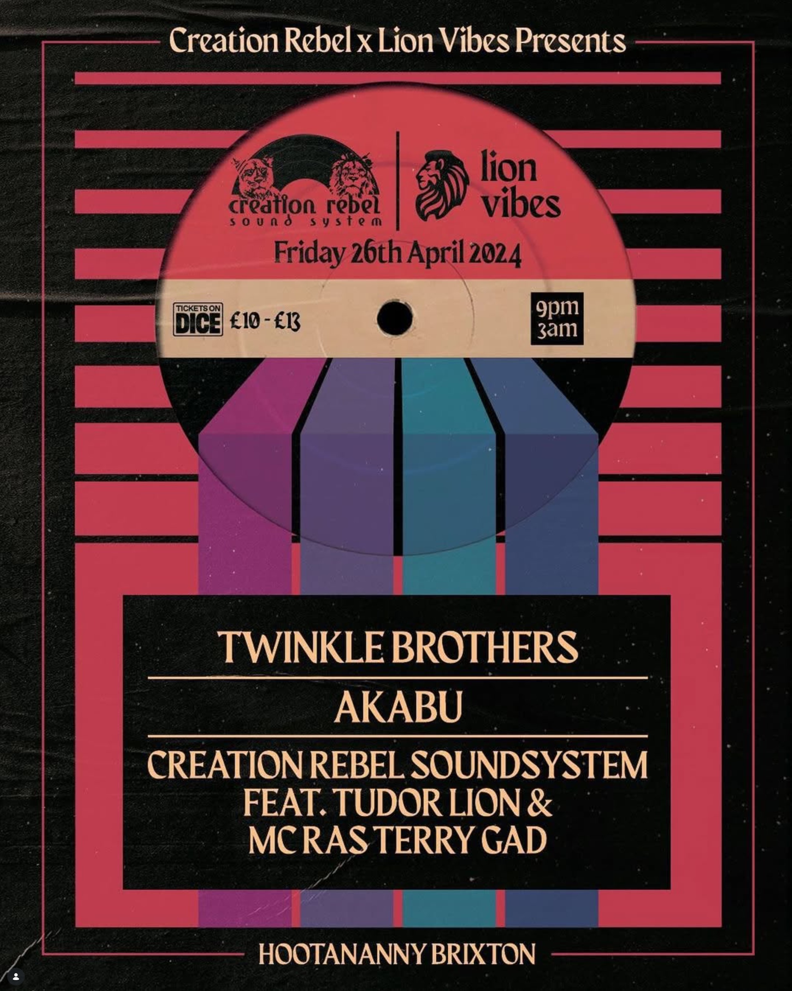 Creation Rebel x Lion Vibes Presents — Twinkle Brothers Live