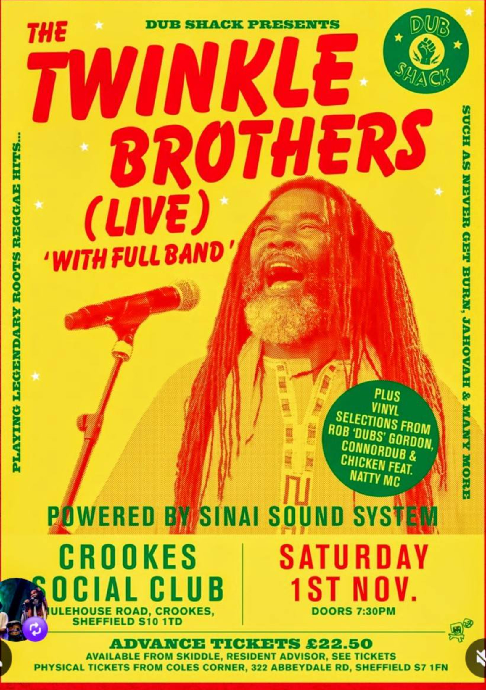 Dub Shack Presents — The Twinkle Brothers (Live) with Full Band